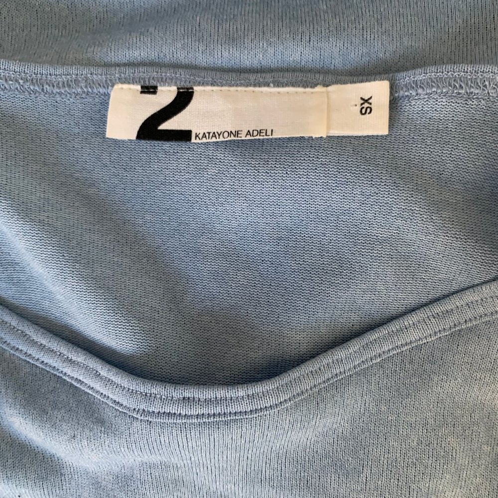 Katayone Adeli Women's Jersey T-Shirt - Baby Blue Crew Neck